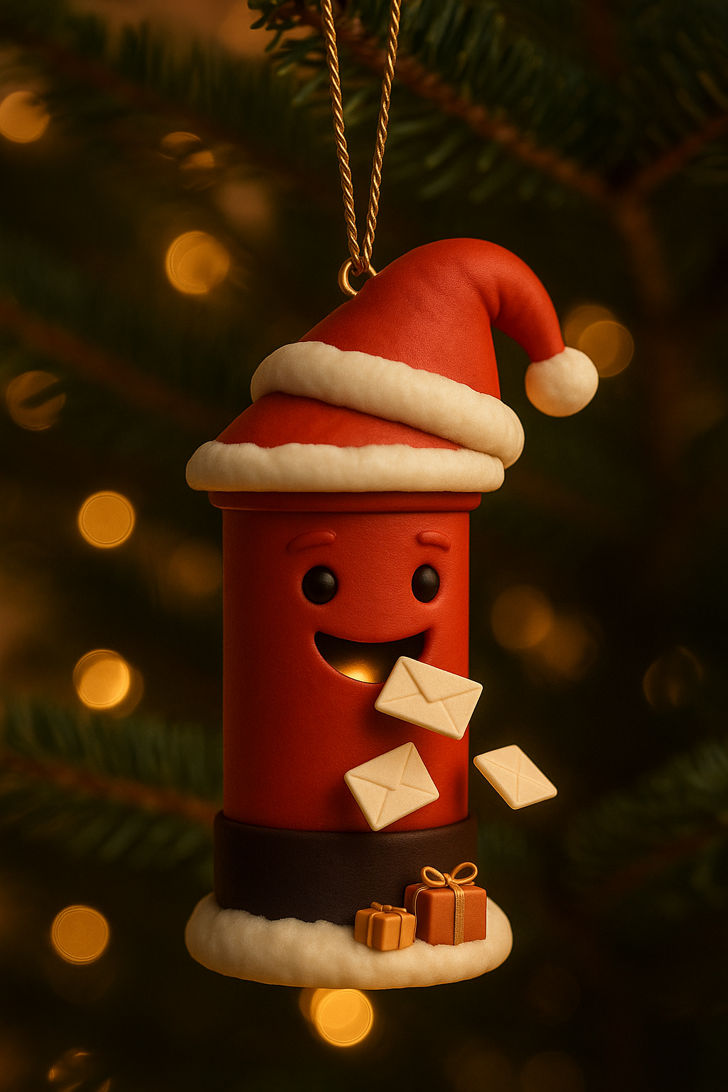 Starry Postbox Christmas Ornament STL – 3D Printable Tree Decoration