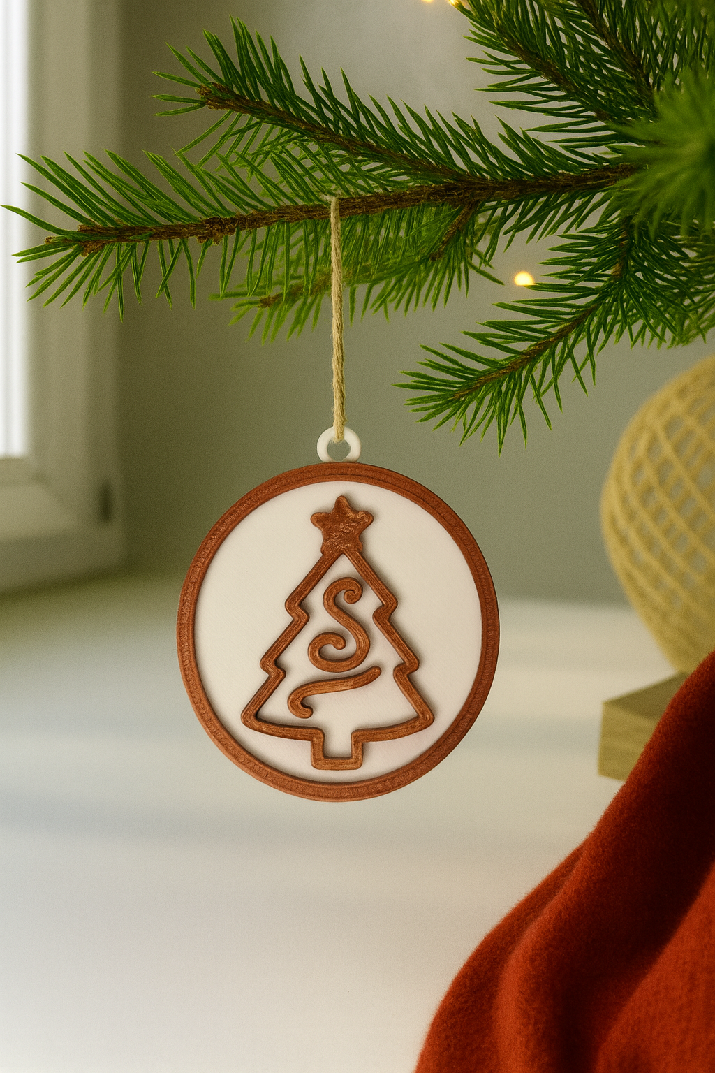 Christmas Tree Decorations STL Bundle – 6 Hanging Round Ornaments (Digital Download)