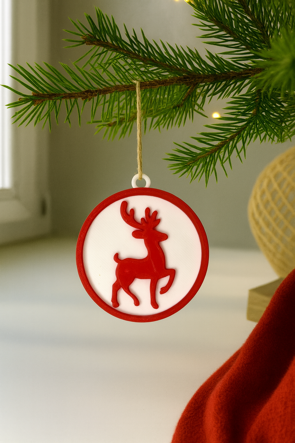 Christmas Tree Decorations STL Bundle – 6 Hanging Round Ornaments (Digital Download)