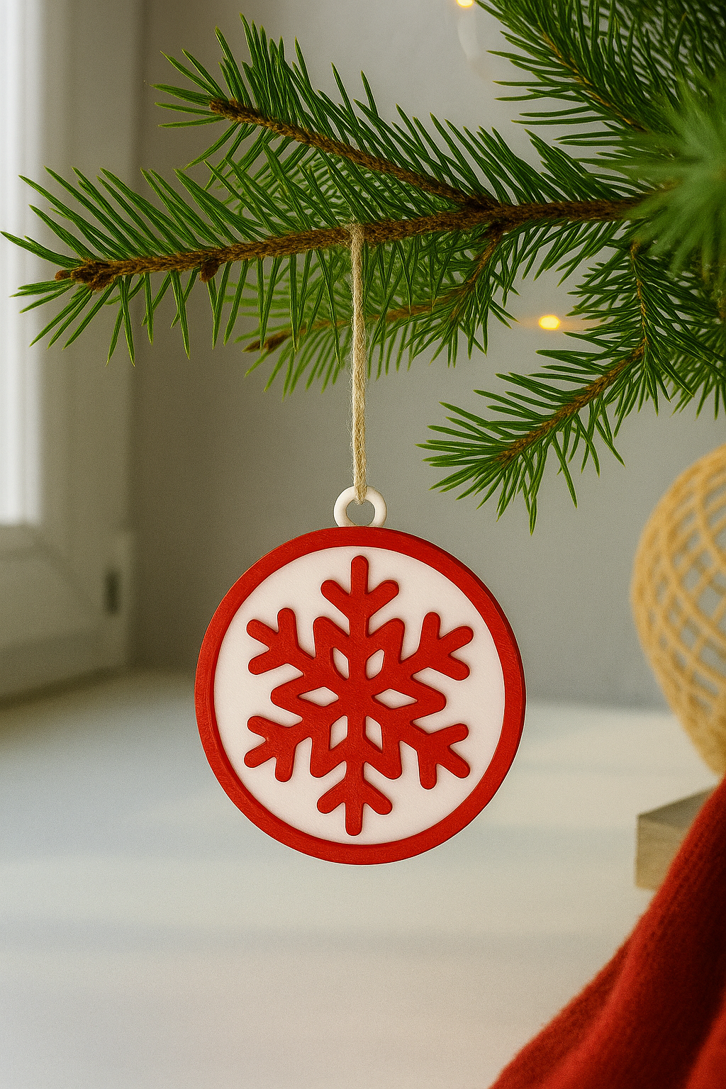 Christmas Tree Decorations STL Bundle – 6 Hanging Round Ornaments (Digital Download)