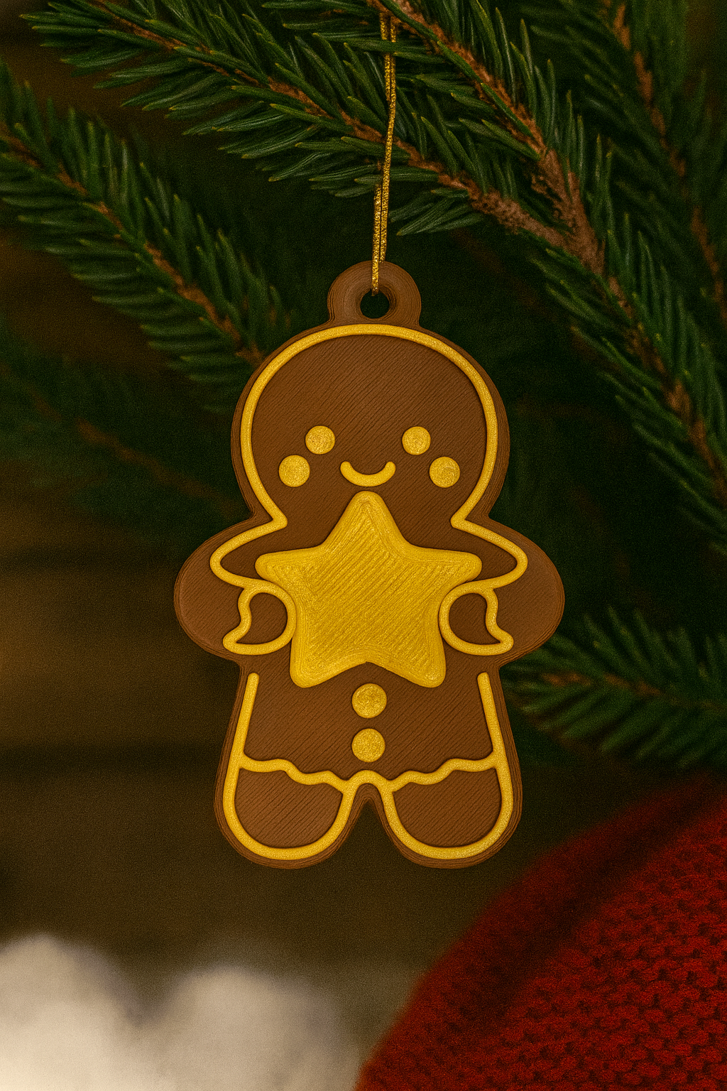 Gingerbread Friends Christmas Ornament Set – 5 Cute Characters