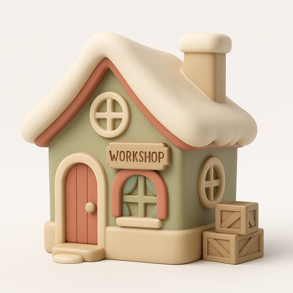 Buttons the Elf & Workshop STL Set – Snowbelle’s Neighbourhood Christmas Village