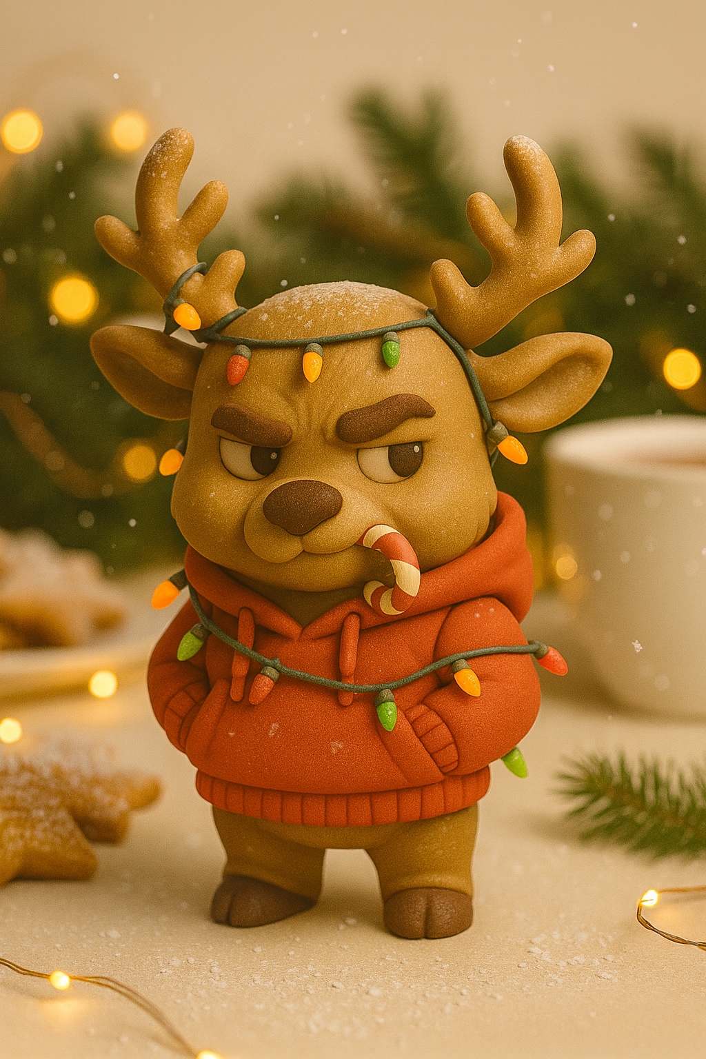 Rebel Reindeer STL – Cheeky Christmas Figurine (Digital Download)