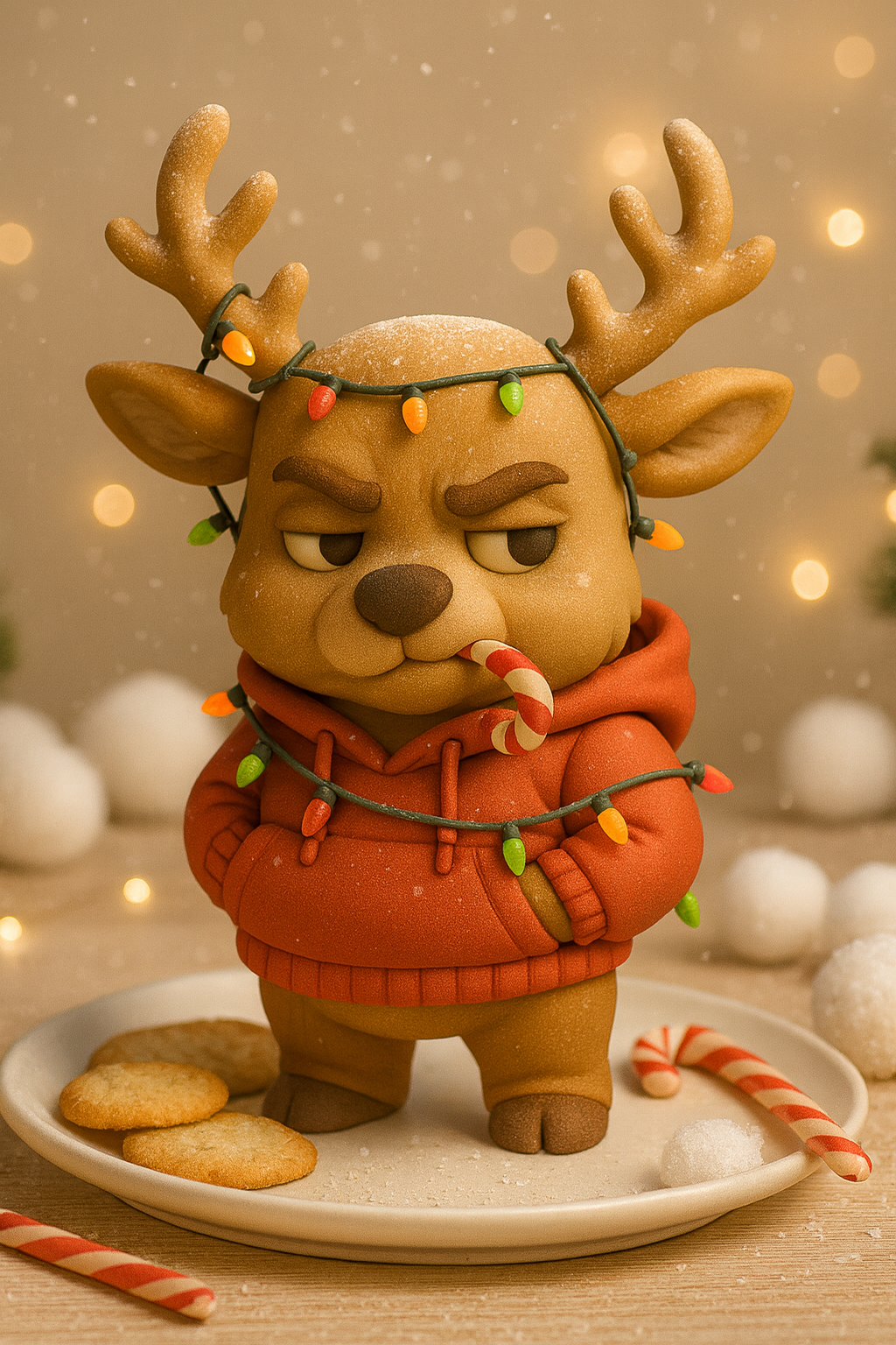 Rebel Reindeer STL – Cheeky Christmas Figurine (Digital Download)