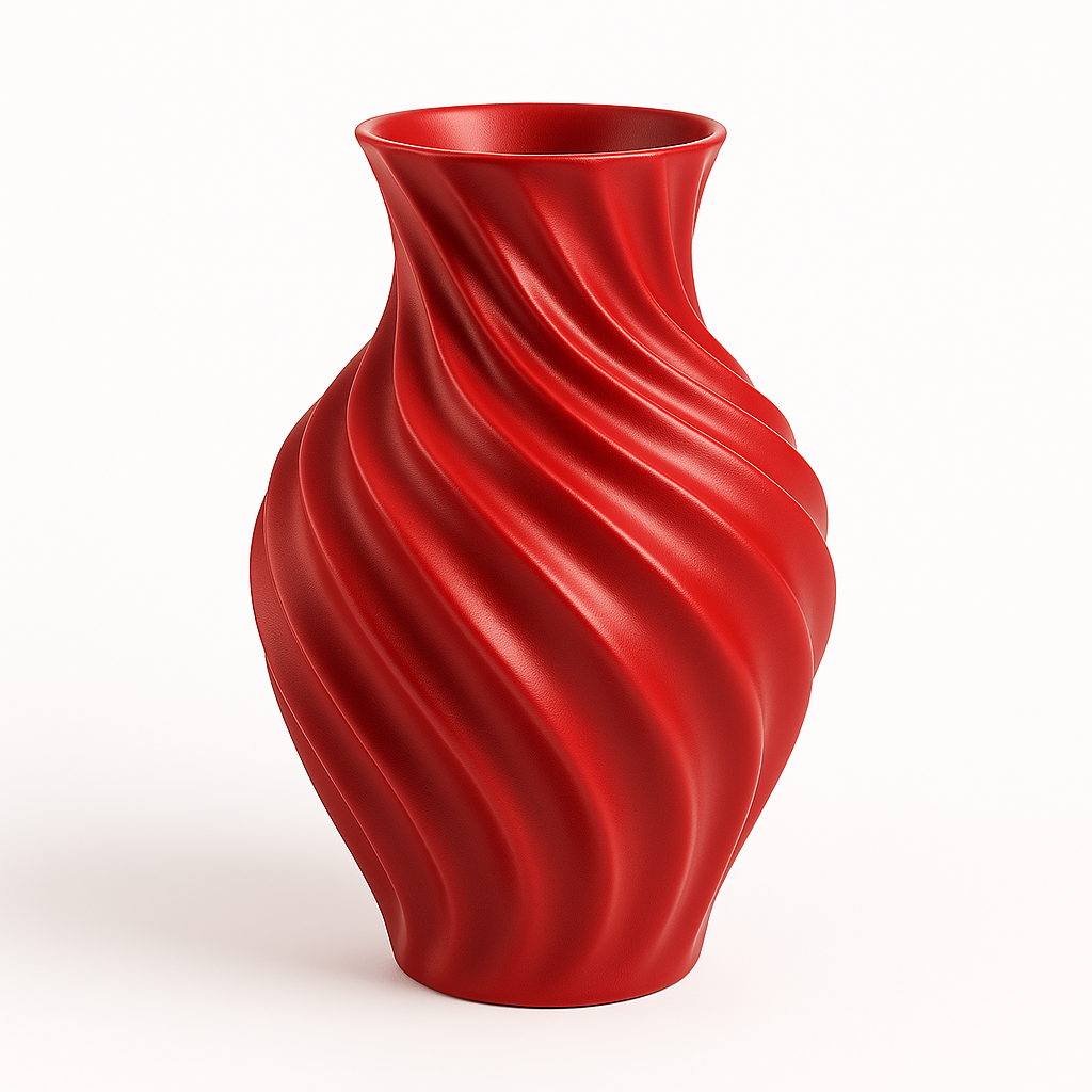 Wave Crest Vase 3D Print Model – Satin-Wave Sculptural Statement Decor
