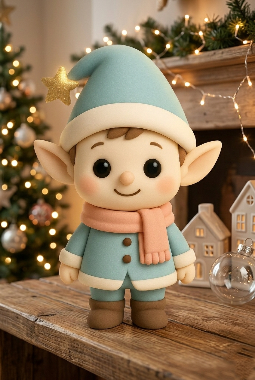 Twinkle the Frost Elf Ornament 3D Printable Winter Figurine