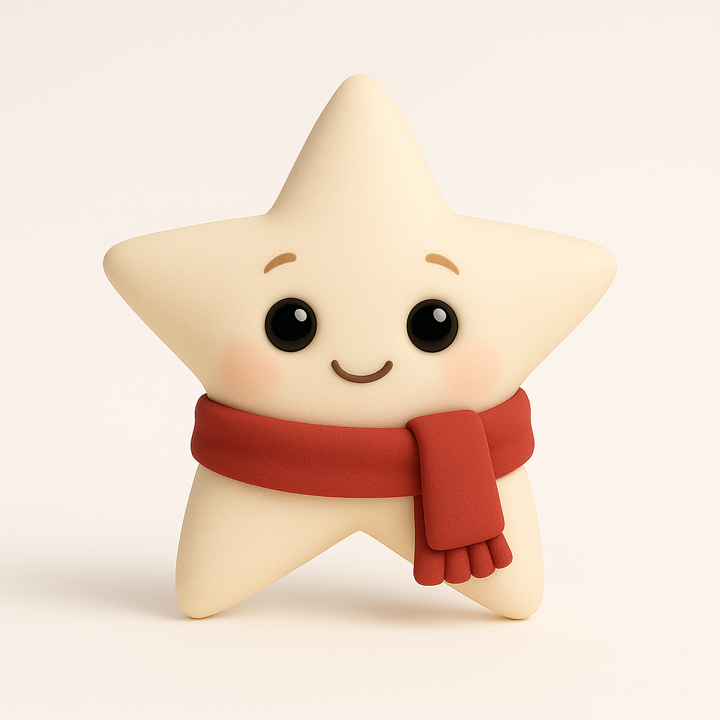 Starbright the Shining Star 3D Printable Ornament Winter Figurine