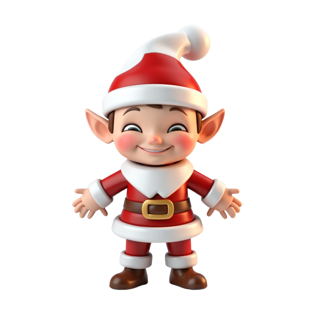 Cute Christmas Elf Ornament,  Christmas Elf Character, Festive Holiday Figure