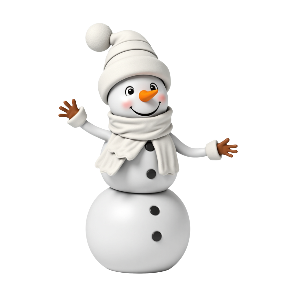 Cute Snowman With Scarf and Hat Ornament, Snowman Christmas Character, Festive Holiday Figure