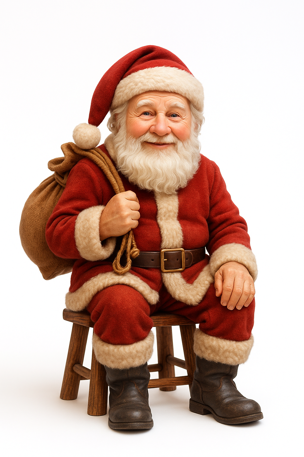 Realistic Santa Ornament, Christmas Decor Figurine