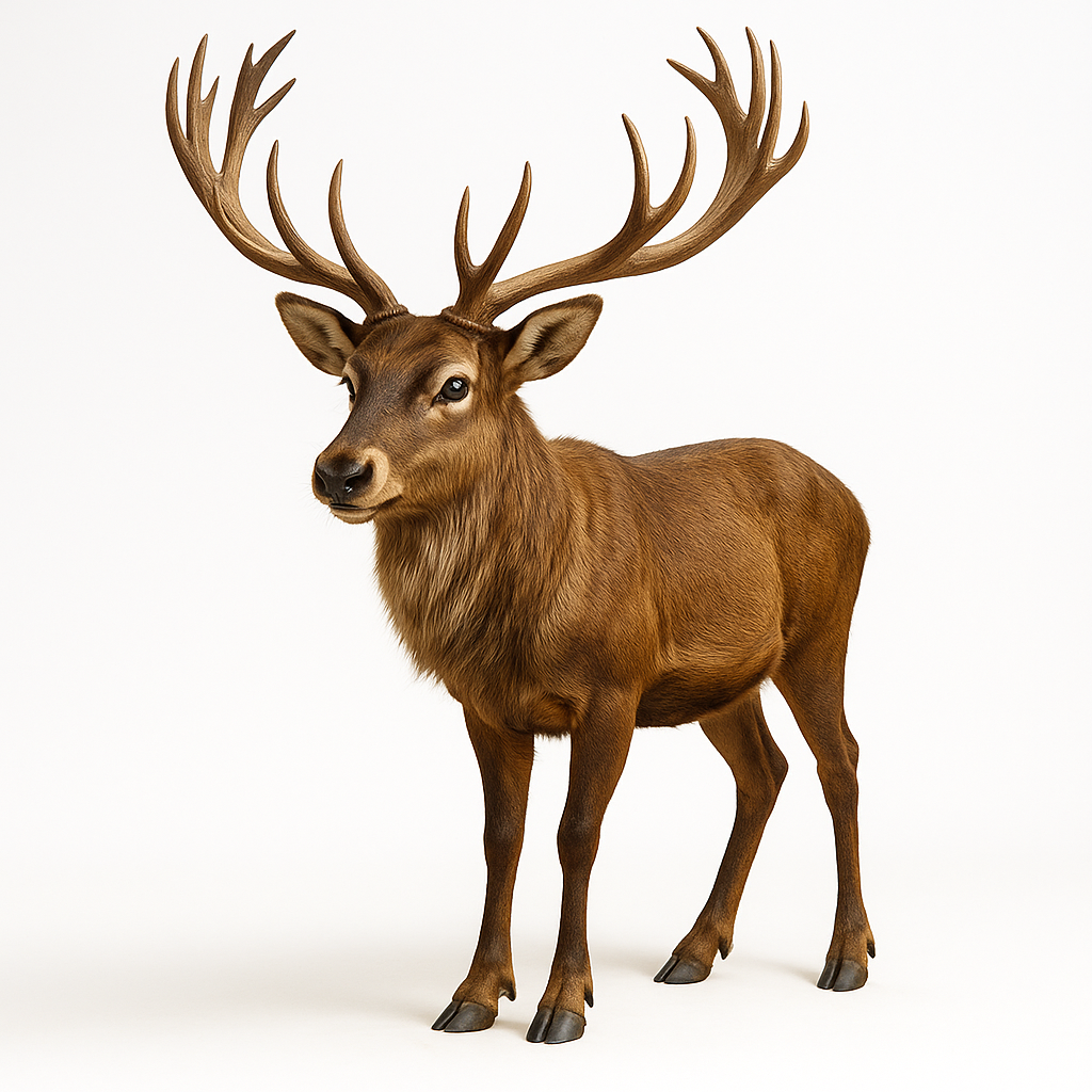 Realistic Reindeer Ornament, Festive Figurine