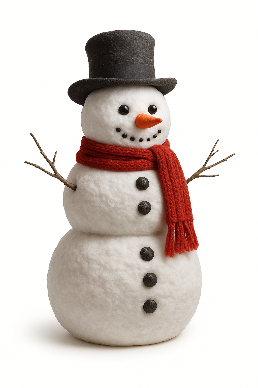 Traditional Snowman Ornament, Christmas Figurine