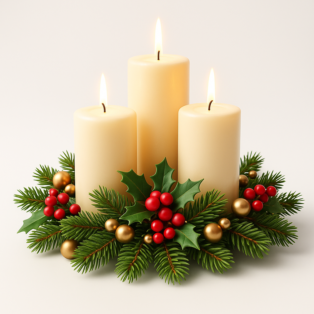Elegant Candle Holder Ornament, Festive Table Decor