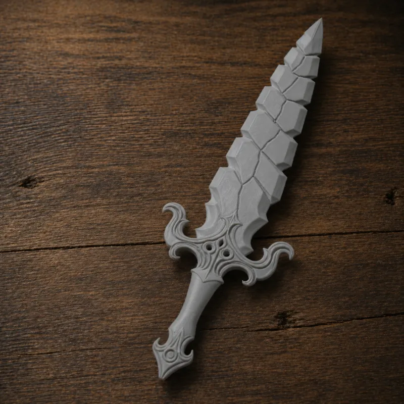 Floating Spine Sword — Elven Fantasy Sword Digital File for 3D Printing