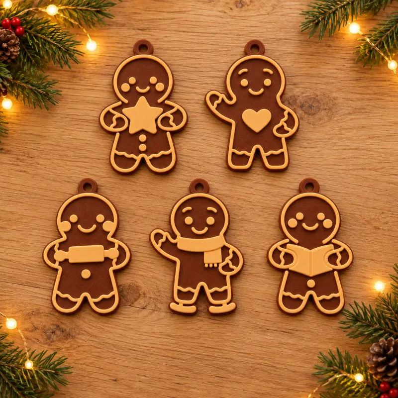 Gingerbread Friends – Christmas Tree Decoration Set of 5