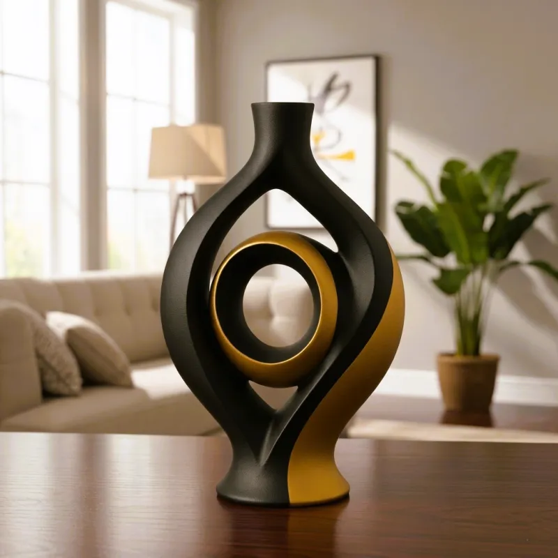 Halo — Modern Loop Sculptural Vase (Digital File)