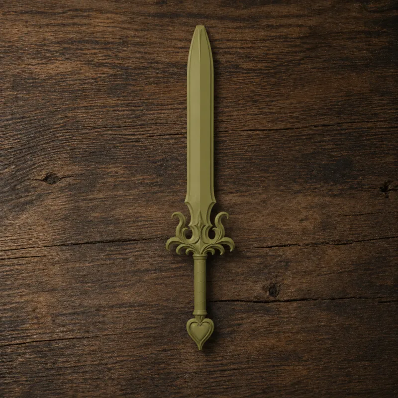 Frostheart Fang — Mythical Fantasy Sword Digital File for 3D Printing