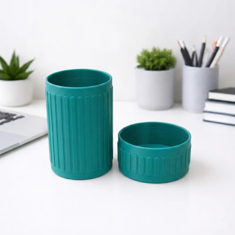 Desk Organiser Set — Embossed Ribbed Digital Files for 3D printing