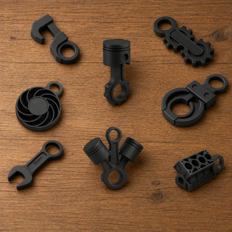 Engineering Keyring Set of 8 – 3MF Files for 3D Printing