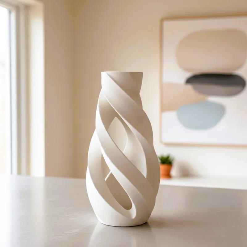 Helix Weave Sculptural Vase — Digital 3MF File