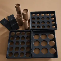 Cosmetic-tube-filling-trays-range-black