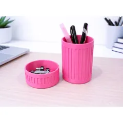 Desk_Organisers_Set_Debossed_Ribbed_Hot_Pink