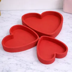 HeartOrganiserSetofTraysRed