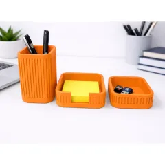 Ribbed_Desk_Organiser_Set_Orange