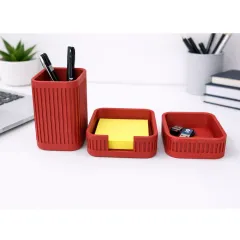 Ribbed_Desk_Organiser_Set_Red